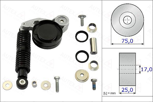 Autex 654867 - Ремонтний комплект, важіль натяжки поліклинового ременя autocars.com.ua