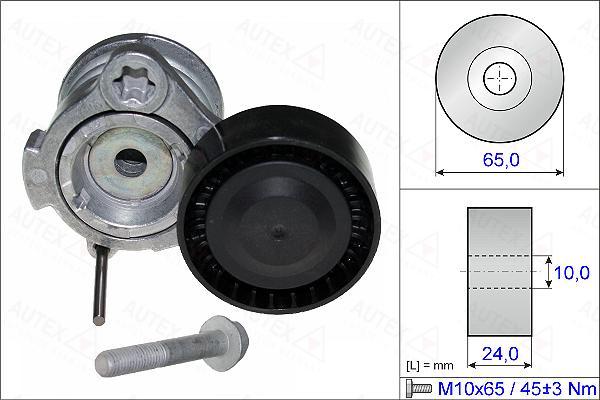 Autex 654882 - Натягувач ременя, клинові зуб. autocars.com.ua