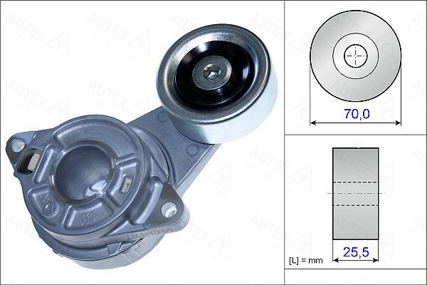 Autex 654884 - Натягувач ременя, клинові зуб. autocars.com.ua