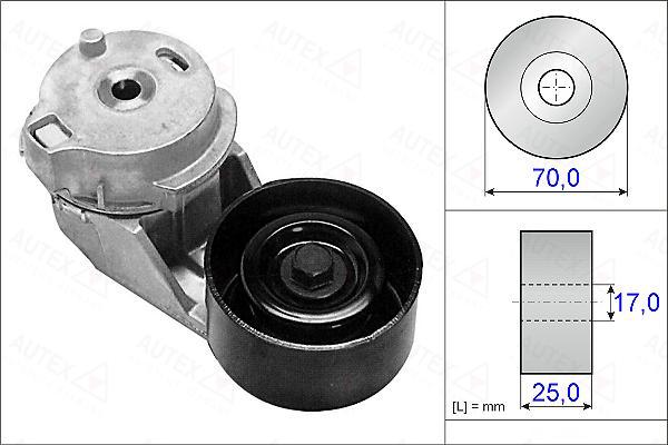 Autex 654948 - Натягувач ременя, клинові зуб. autocars.com.ua