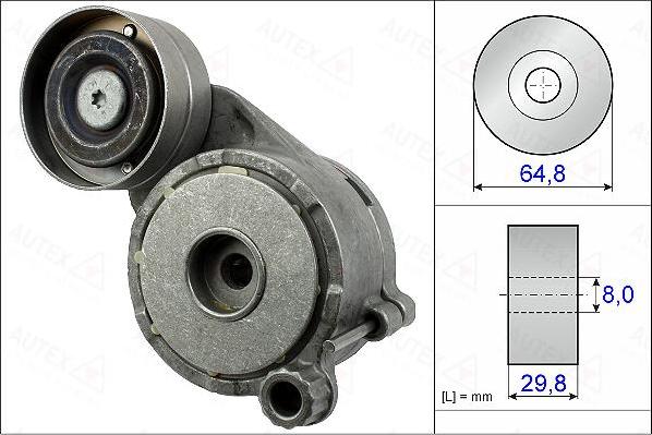 Autex 654966 - Натягувач ременя, клинові зуб. autocars.com.ua