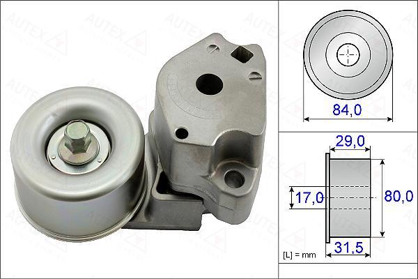 Autex 654977 - Натягувач ременя, клинові зуб. autocars.com.ua