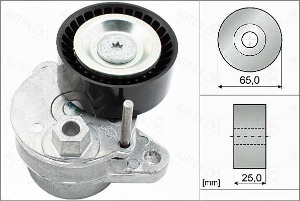 Autex 654991 - Натягувач ременя, клинові зуб. autocars.com.ua