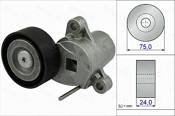 Autex 654993 - Натягувач ременя, клинові зуб. autocars.com.ua