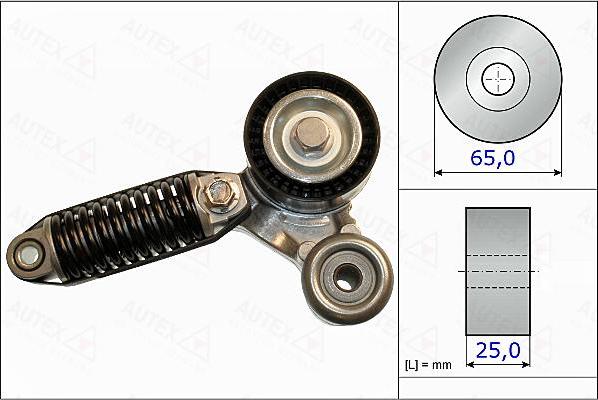 Autex 654999 - Натягувач ременя, клинові зуб. autocars.com.ua