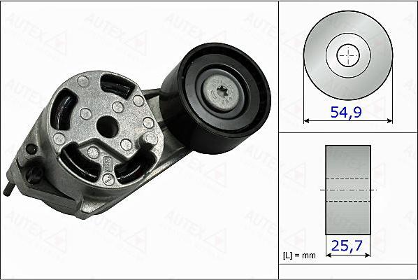 Autex 655010 - Натягувач ременя, клинові зуб. autocars.com.ua