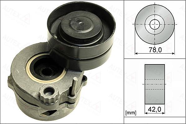 Autex 655023 - Натягувач ременя, клинові зуб. autocars.com.ua