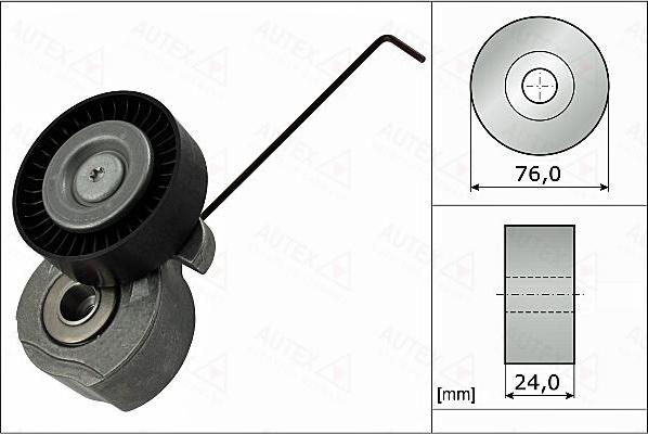 Autex 655070 - Натягувач ременя, клинові зуб. autocars.com.ua