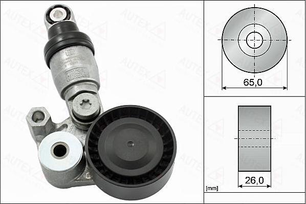 Autex 655131 - Натягувач ременя, клинові зуб. autocars.com.ua