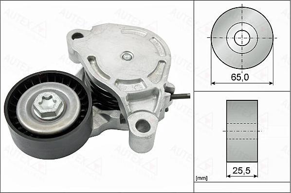 Autex 655159 - Натягувач ременя, клинові зуб. autocars.com.ua