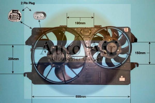 Auto Air Gloucester 05-1242 - Електродвигун, вентилятор радіатора autocars.com.ua