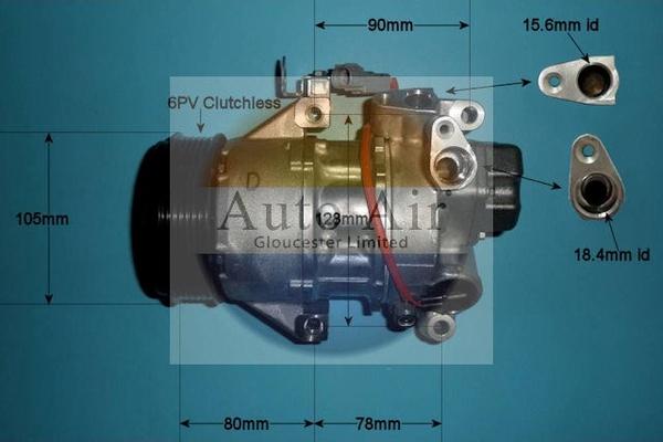 Auto Air Gloucester 14-0046 - Компресор, кондиціонер autocars.com.ua