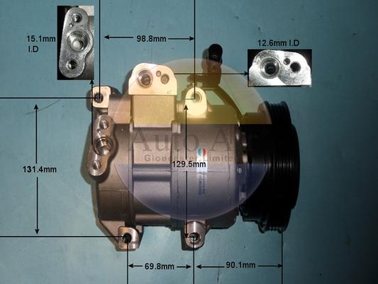 Auto Air Gloucester 14-0047P - Компресор, кондиціонер autocars.com.ua