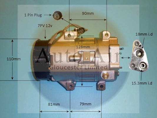 Auto Air Gloucester 14-0084P - Компрессор кондиционера autodnr.net