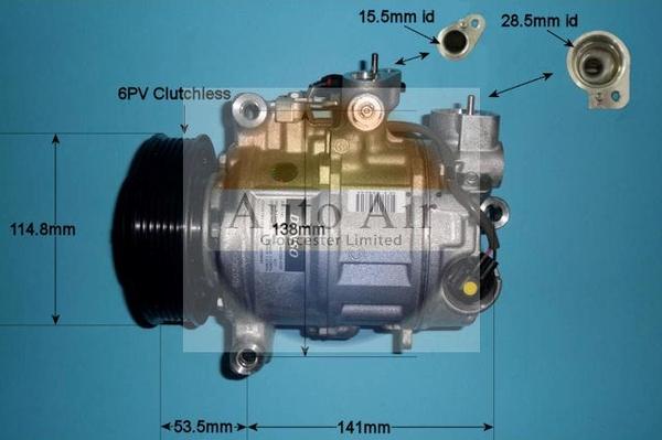 Auto Air Gloucester 14-0090 - Компресор, кондиціонер autocars.com.ua