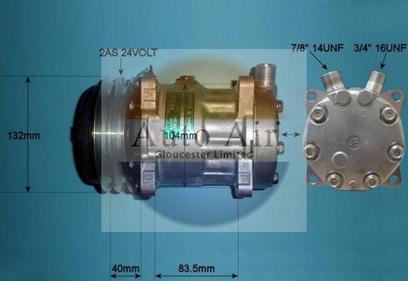 Auto Air Gloucester 14-0118 - Компресор, кондиціонер autocars.com.ua