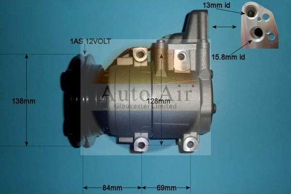 Auto Air Gloucester 14-0126P - Компрессор кондиционера autodnr.net