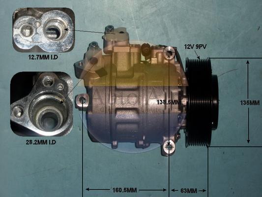 Auto Air Gloucester 14-0188P - Компресор, кондиціонер autocars.com.ua