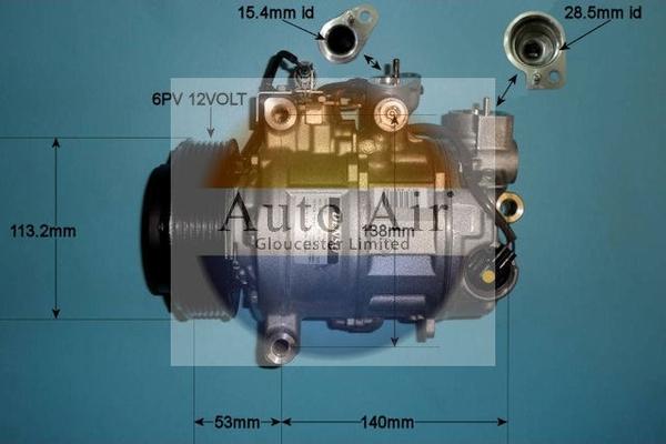 Auto Air Gloucester 14-0190 - Компресор, кондиціонер autocars.com.ua