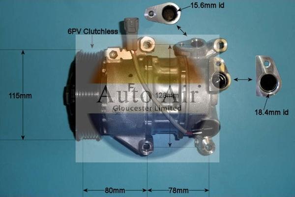 Auto Air Gloucester 14-0193 - Компресор, кондиціонер autocars.com.ua