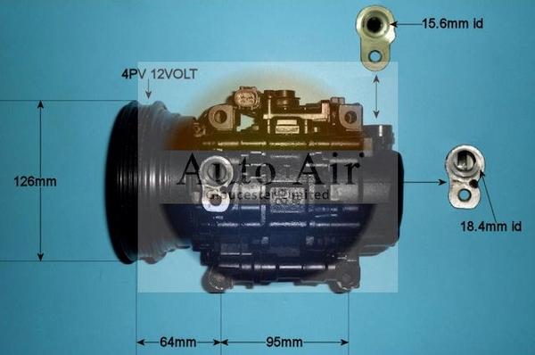 Auto Air Gloucester 14-0225R - Компресор, кондиціонер autocars.com.ua