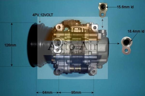 Auto Air Gloucester 14-0225 - Компресор, кондиціонер autocars.com.ua