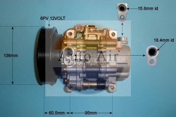 Auto Air Gloucester 14-0226 - Компресор, кондиціонер autocars.com.ua