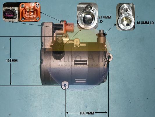 Auto Air Gloucester 14-0235 - Компресор, кондиціонер autocars.com.ua