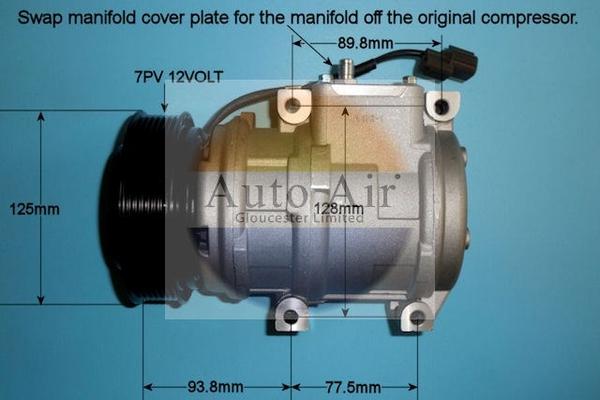 Auto Air Gloucester 14-0257P - Компрессор кондиционера autodnr.net