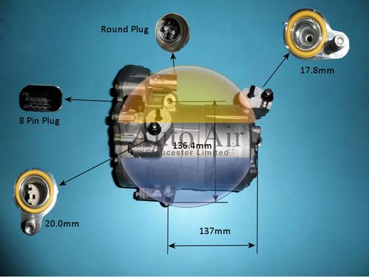 Auto Air Gloucester 14-0805 - Компрессор кондиционера autodnr.net