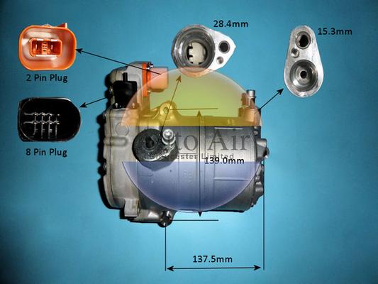 Auto Air Gloucester 14-0807 - Компресор, кондиціонер autocars.com.ua