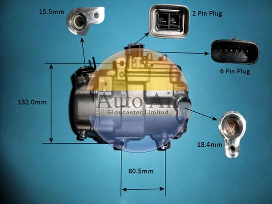 Auto Air Gloucester 14-0814 - Компресор, кондиціонер autocars.com.ua