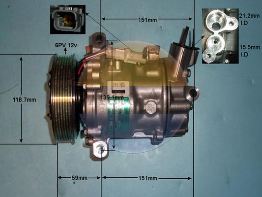 Auto Air Gloucester 14-0859 - Компресор, кондиціонер autocars.com.ua