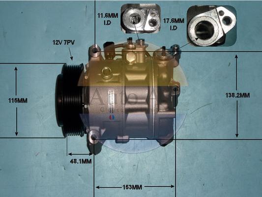 Auto Air Gloucester 14-0862P - Компресор, кондиціонер autocars.com.ua