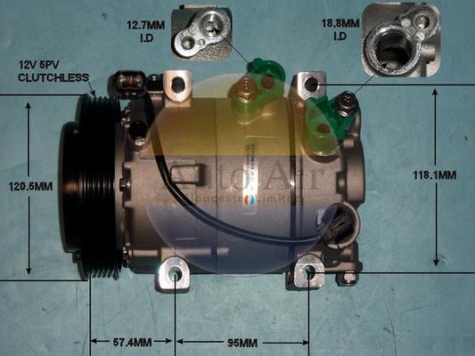 Auto Air Gloucester 14-0872P - Компресор, кондиціонер autocars.com.ua