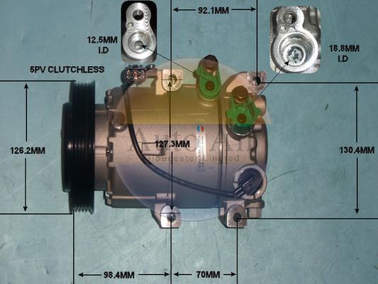 Auto Air Gloucester 14-0873P - Компресор, кондиціонер autocars.com.ua