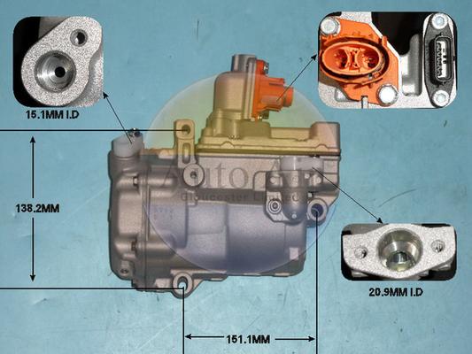 Auto Air Gloucester 14-0881P - Компресор, кондиціонер autocars.com.ua