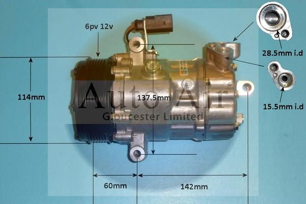 Auto Air Gloucester 14-1057P - Компрессор кондиционера autodnr.net