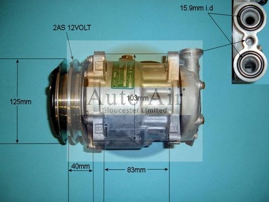 Auto Air Gloucester 14-1109 - Компресор, кондиціонер autocars.com.ua
