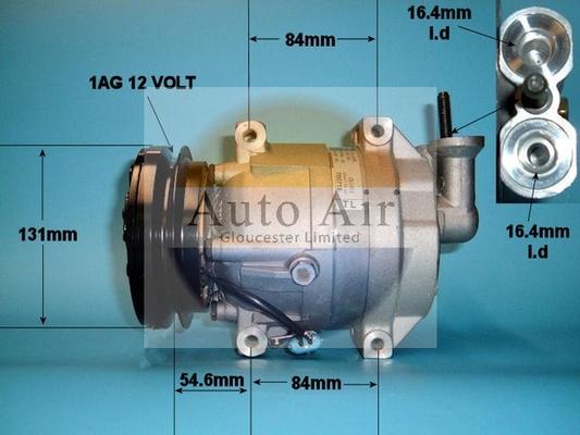 Auto Air Gloucester 14-1168 - Компресор, кондиціонер autocars.com.ua