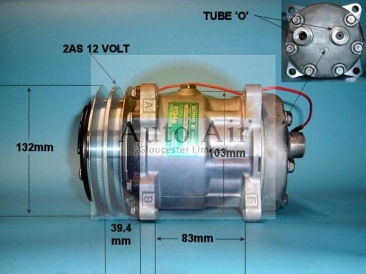 Auto Air Gloucester 14-1188 - Компресор, кондиціонер autocars.com.ua