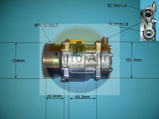 Auto Air Gloucester 14-1239 - Компресор, кондиціонер autocars.com.ua