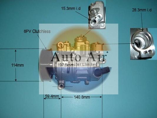 Auto Air Gloucester 14-1253 - Компресор, кондиціонер autocars.com.ua