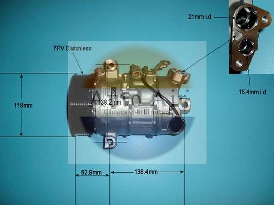 Auto Air Gloucester 14-1271 - Компресор, кондиціонер autocars.com.ua