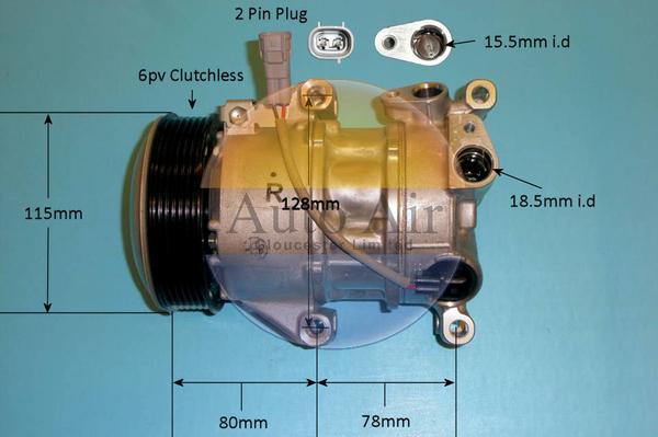 Auto Air Gloucester 14-1284 - Компресор, кондиціонер autocars.com.ua