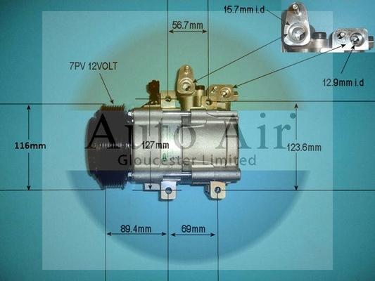 Auto Air Gloucester 14-1441 - Компресор, кондиціонер autocars.com.ua