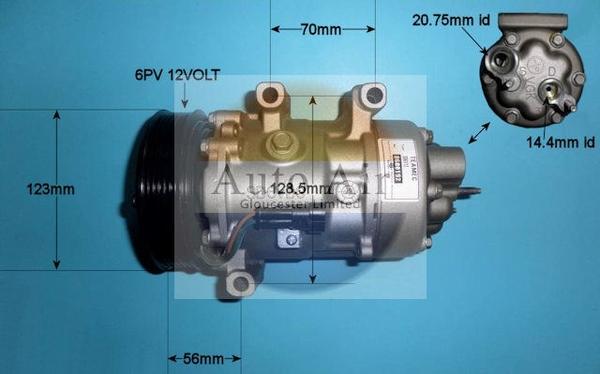 Auto Air Gloucester 14-1444R - Компрессор кондиционера autodnr.net