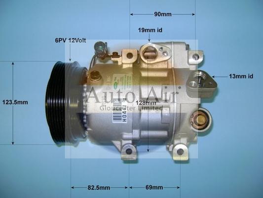 Auto Air Gloucester 14-1460 - Компресор, кондиціонер autocars.com.ua