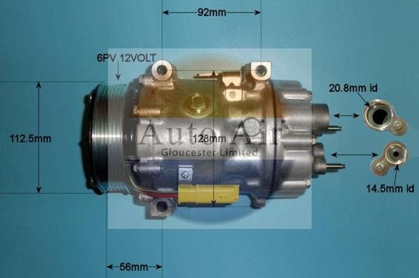 Auto Air Gloucester 14-1813 - Компресор, кондиціонер autocars.com.ua