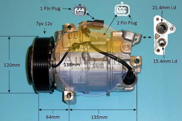 Auto Air Gloucester 14-1814 - Компресор, кондиціонер autocars.com.ua